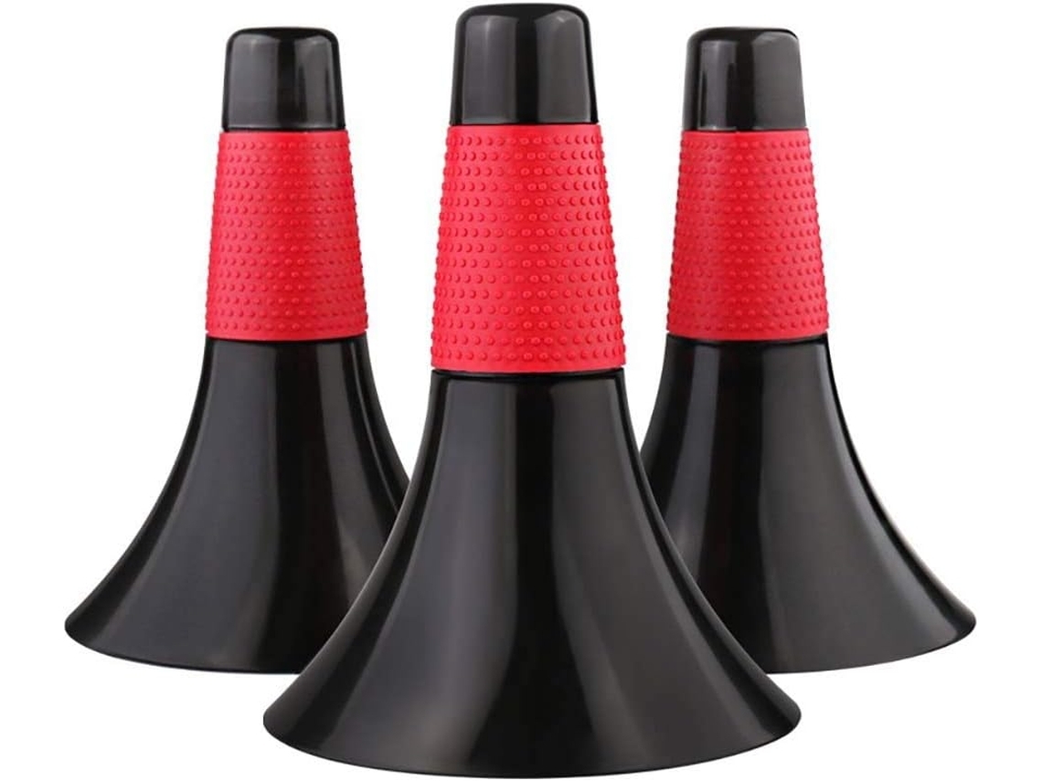3 Pçs Cones Marcadores Barreira Esportes Fitness Futebol Basquete Velocidade Agilidade Grab Treinamento Vermelho*