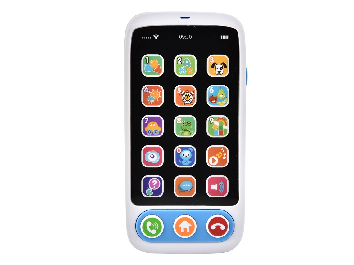 Mali brinquedo Educativo de Celular Infantil com Música Aprendizagem Inglês Presente Azul
