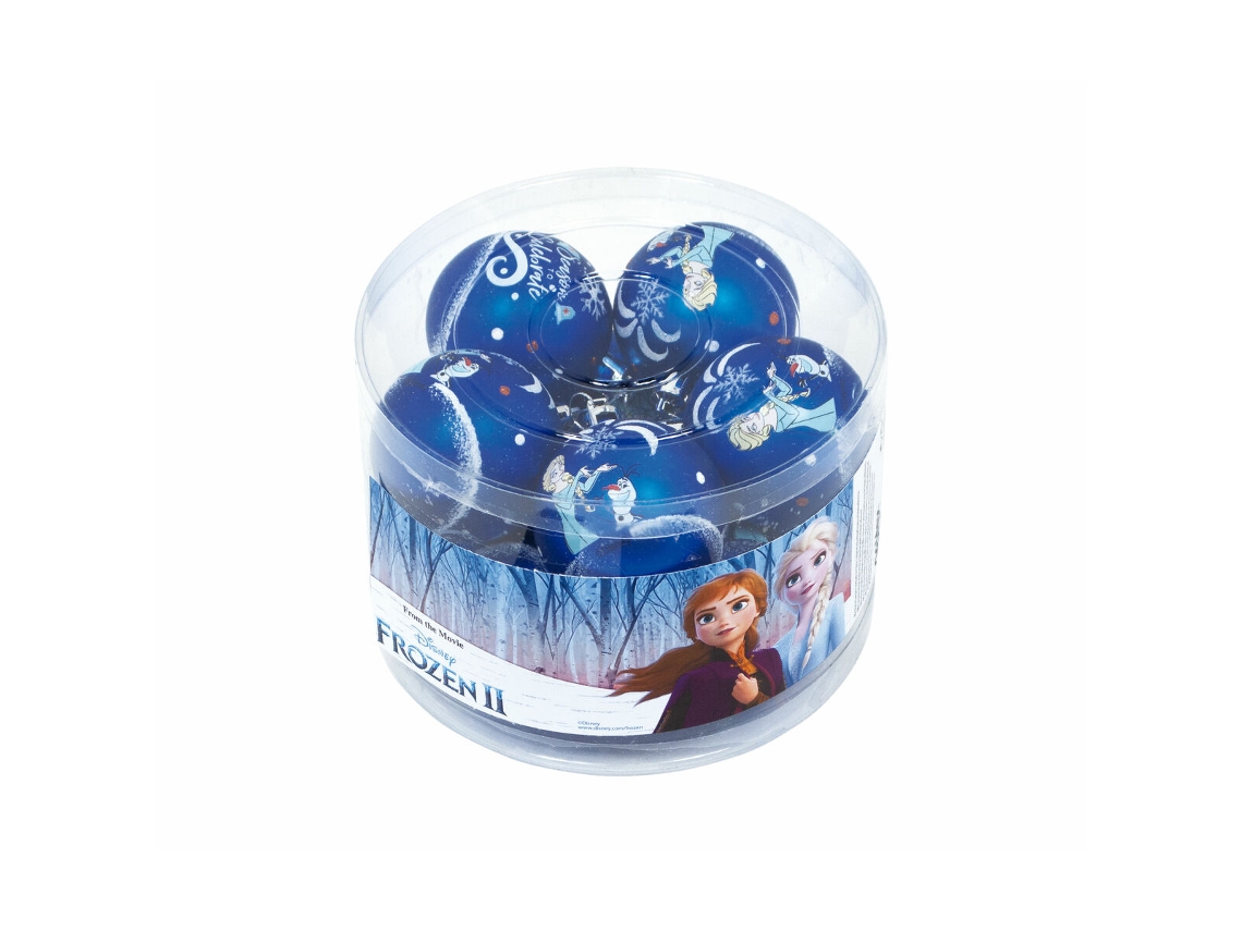Bola de Natal Frozen Memories 10 Unidades Azul Branco Plástico (Ø