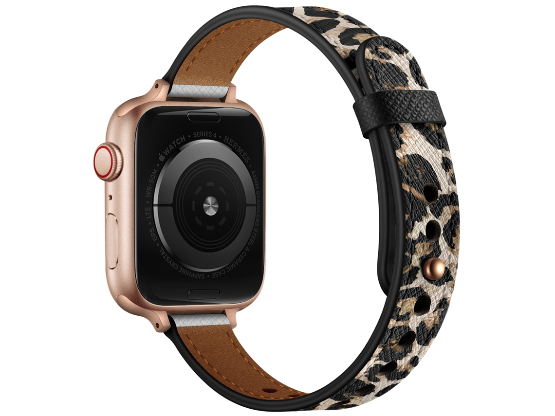 Bracelete para 20mm Universal Couro Genuíno Leopardo XIAOMOYU