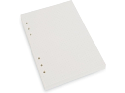 Papel para Fichário/ Planner Filofax Tamanho A5 com 6 Furos, 45 Folhas/ 90 Páginas, Pontilhado BRILVIBERA