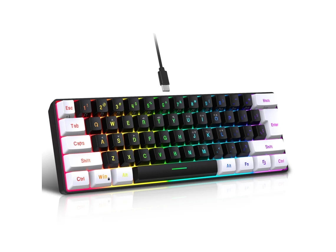 Teclado Gaming  00wr Rgb (mecânico - Uguês - Blanco )*