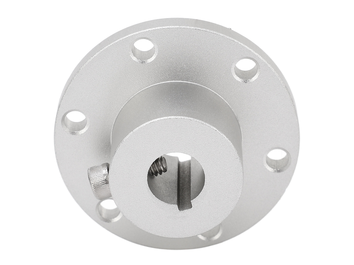 Mali conector de Eixo com Chave Rc 1/2 Pol. Ligação de Motor e Roda Aço Alumínio Prata Acessório para Modelos Rc