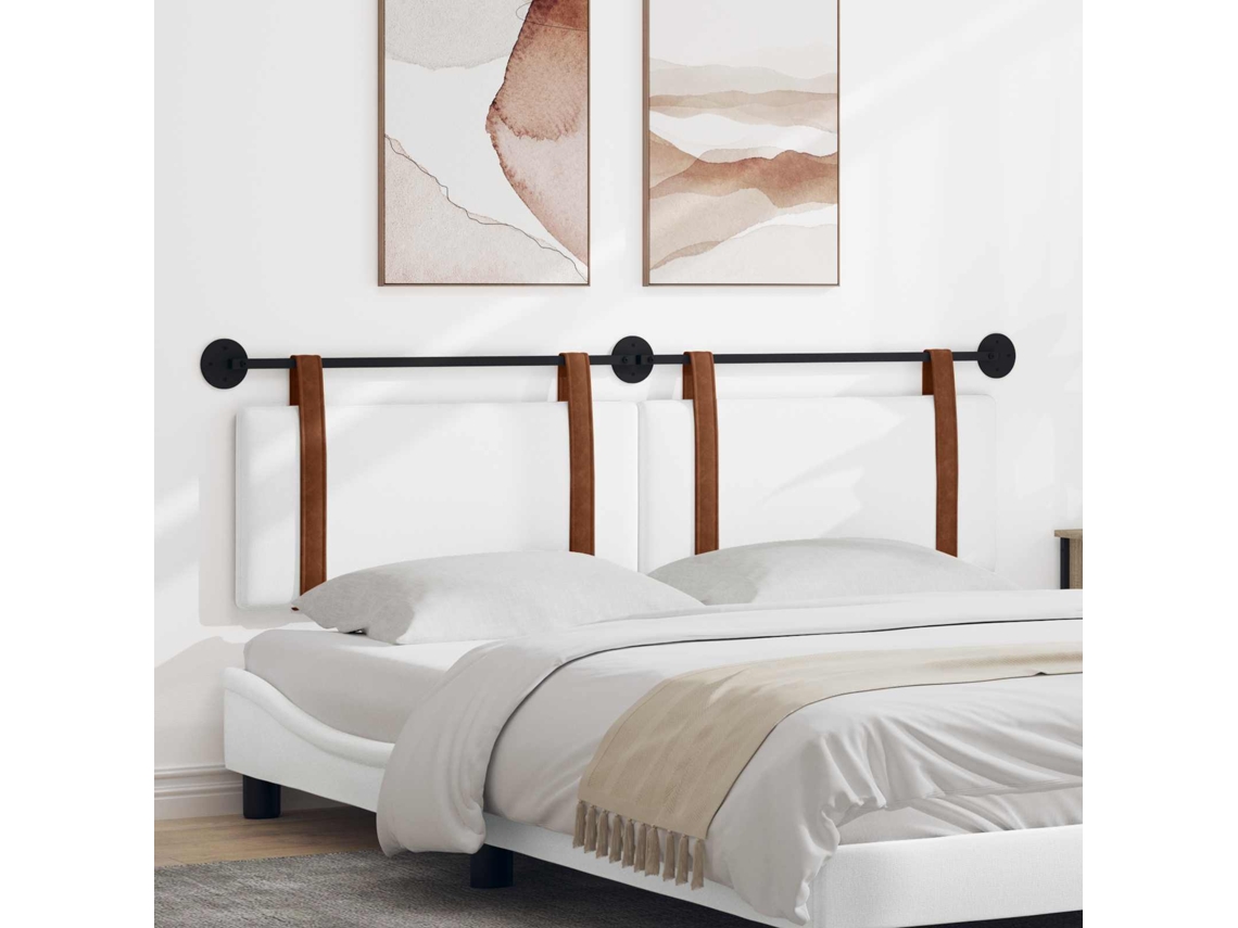 Vidaxl Cabeceira Suspensa Branco Pu Antigo