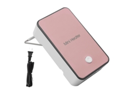 Aquecedor Mini de Mesa Rápido com Suporte Giratório Rosa S/MARCA