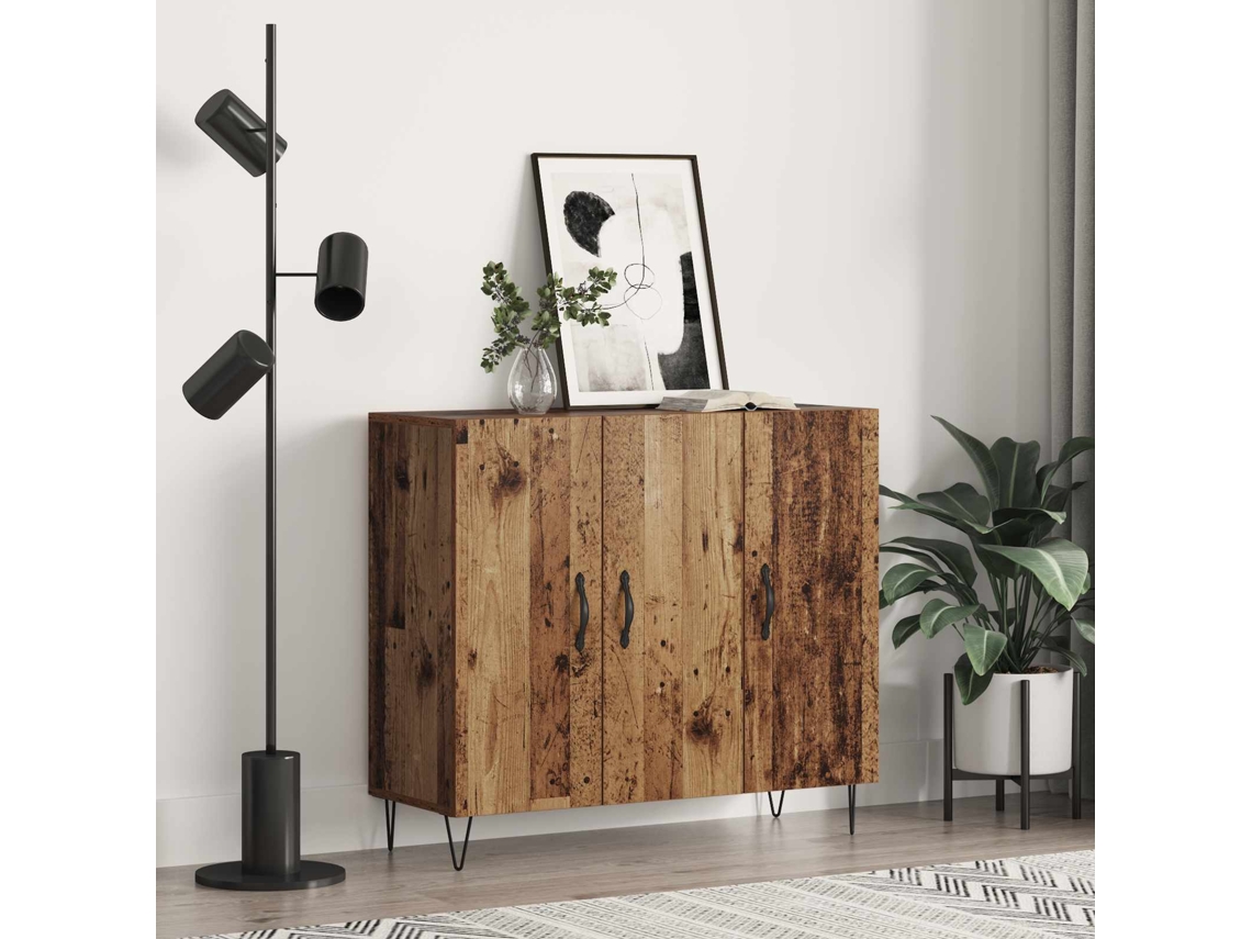 Vidaxl Buffet Madeira Antiga 90 X 32,5 X 80 Cm Madeira Processada