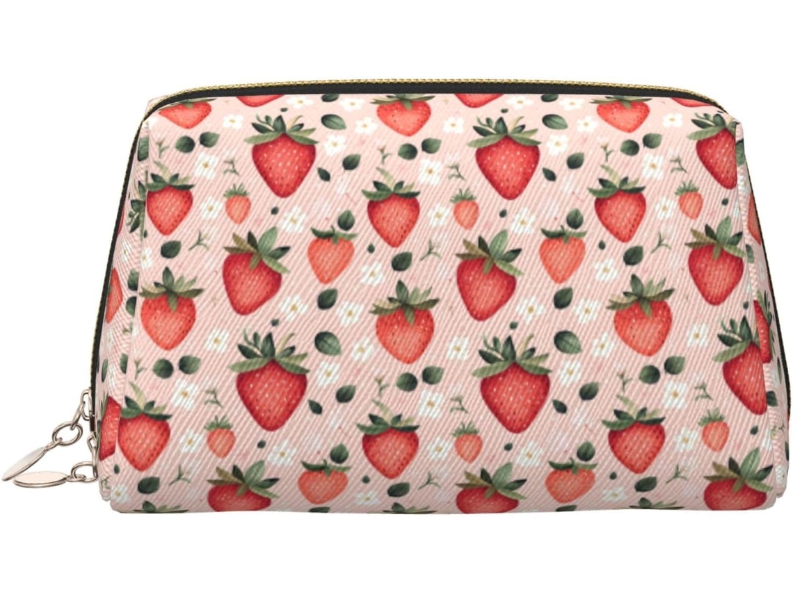 Nécessaire Feminina com Estampa de Morango S/MARCA