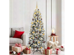 Vidaxl Árvore De Natal Artificial Com 300 Leds Branco 180 Cm