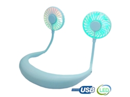 Ventilador De Pescoço Laxiscreed Com Luz Arco-íris E Função Aromaterapia Para Maior Bem-estar