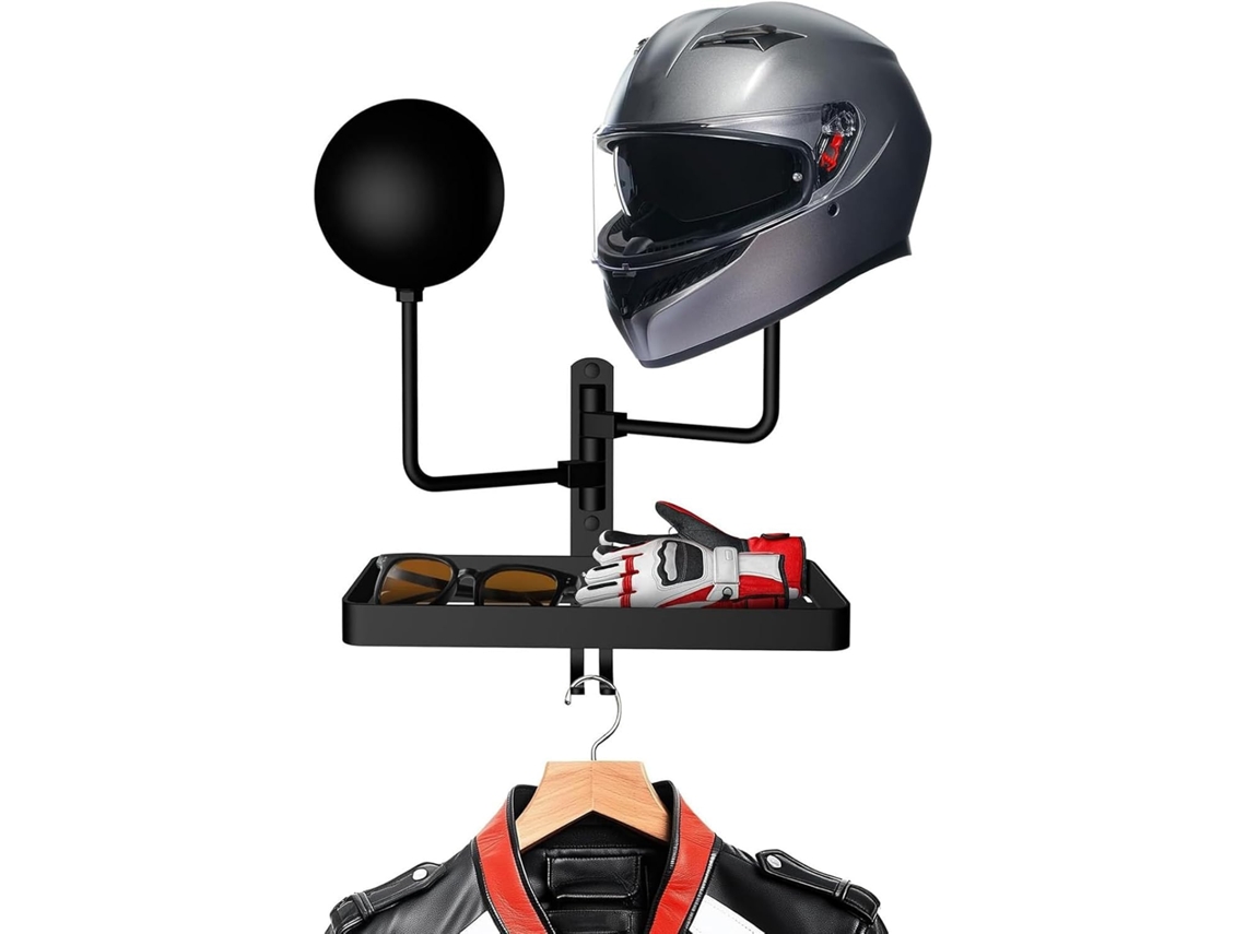 Suporte De Parede Genérico Para Capacete, Suporte De Parede Giratório Em Metal, Acessório Para Motocicleta Guardar