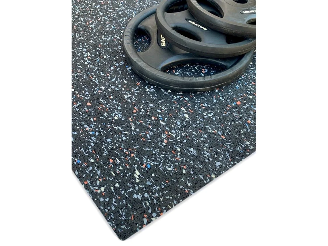 Esterilla De Ejercicio Y Fitness Especial Para Gimnasios | Epdm Plus | Base Negra 3mm De Altura 1'25m (ancho) X 1m (largo)