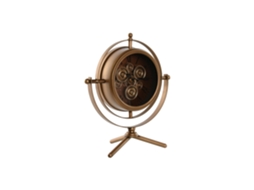 Relógio de Mesa, Metal, Vidro, Mecanismo, 36x19x41cm ALEXANDRA HOUSE LIVING