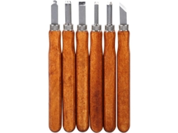 Conjunto De Ferramentas De Gravura Em Madeira Para Iniciantes, Kit De Carpintaria Diy (6 Peças)
