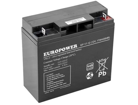 Ep Series Agm Battery 12v 17ah Europower (service Life 6 9 Years)