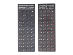 2pcs Adesivos de Teclado Russo à Prova de Água e Poeira para PC e Laptop 1 Azul 1 Vermelho | S/MARCA