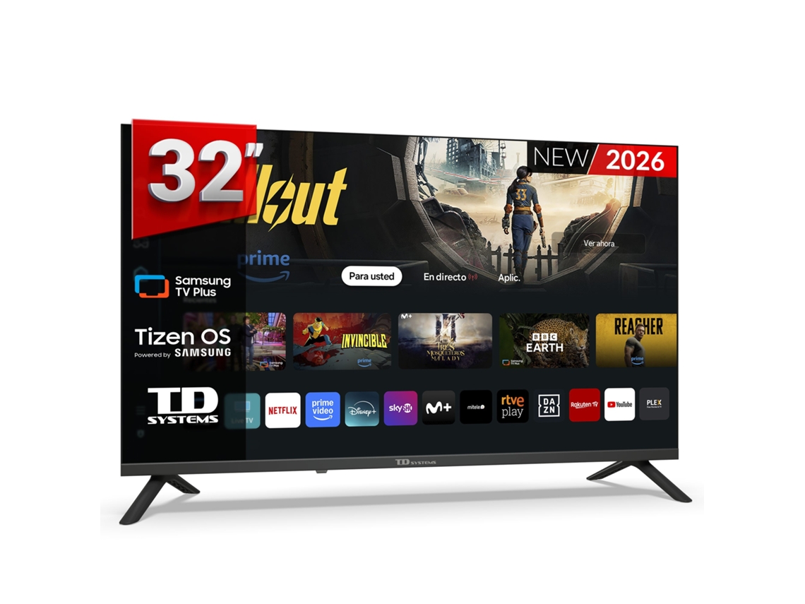 Smart Tv 32 Polegadas Com Samsung Tv Tizen Os 8.0. Televisores 2026 - Td Systems M32c22tizen