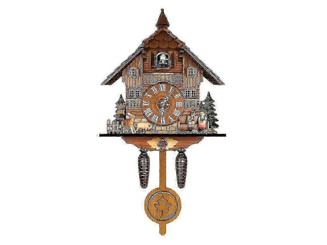 Relógio de Parede GOKOCO estilo retrô com tema de floresta, decorativo