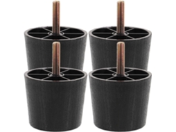 Sewacc Conjunto De 4 Pés Niveladores Móveis Com Parafuso, Elevadores De Plástico Para Sofá, Armário, Mesa E Cadeira