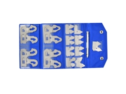 Conjunto De 17 Peças Medidores Raio Em Aço Inoxidável, Fracionários De 1/64 A 1/2 Polegada, Com Suporte