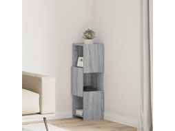 Vidaxl Armário De Canto 25,5x25x80cm Derivados De Madeira Cinza Sonoma