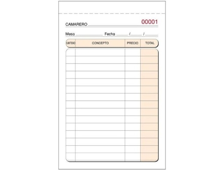 Livro Paq/10 Talonario De Camarero 9x14cm Duplicado Autocopiante T140n Numerado De Desconocido (espanhol)