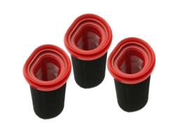 Kit com 3 filtros de reposição para aspirador de pó sem fio Bosch Flexxo Série 4 BBH32101 25,2V/21,6V e outros.