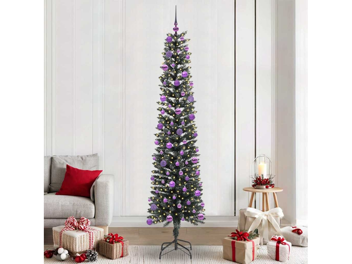 Vidaxl Árvore De Natal Artificial Verde 240 Cm Pvc, Plástico E Aço
