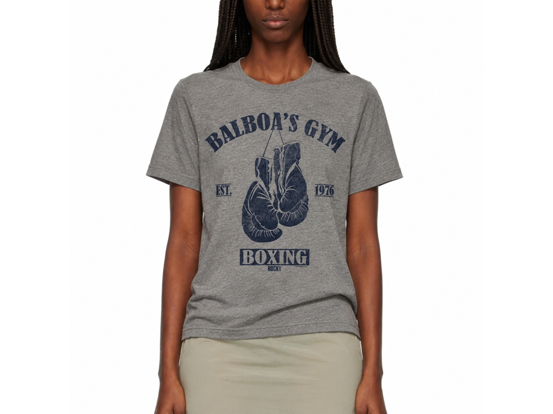 Rockinstone Rocky Movie Hang Low Heather Graphite Adult T-shirt Size:m