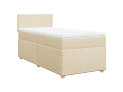 Box Spring Bed, Box Spring Beds Vidaxl Creme Tecido (90 X 190 Cm)