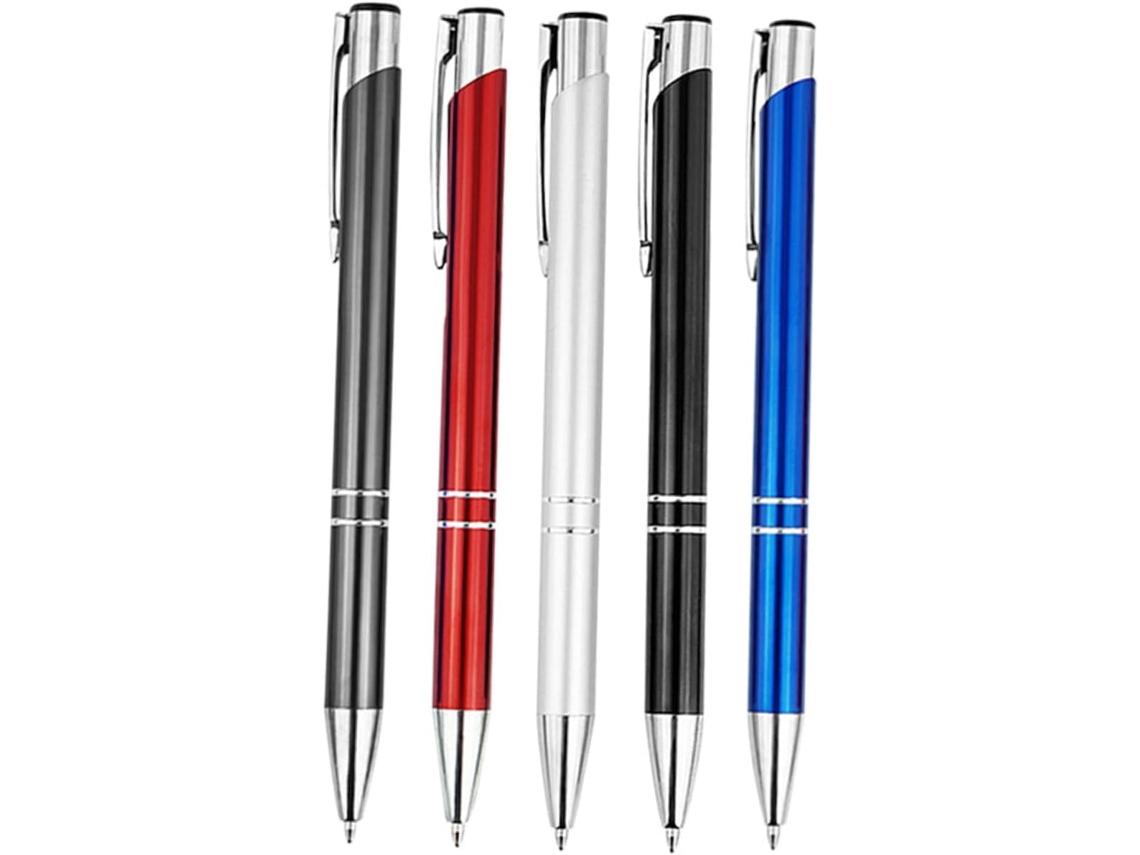 Conjunto De 5 Canetas Esferográficas Stobok Em Metal Com Design