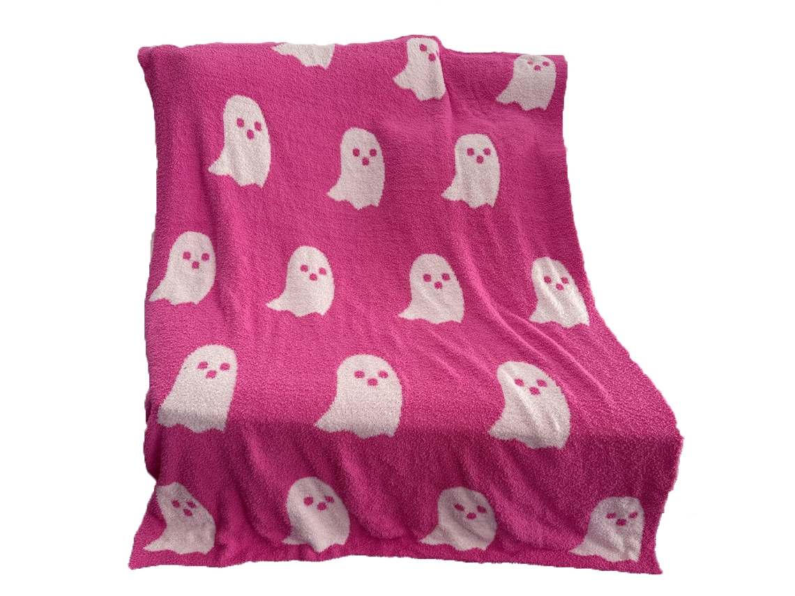 Cobertor Fantasma Macio, Confortável E Respirável, Cobertor De Halloween Para Assistir Tv, Camping, Rosa, 127 X 152 Cm/50 X 60 Pol-aquaforge