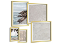 Conjunto De Pinturas Areia De Verão Vistas Litorâneas Espelharte (5 Peças)