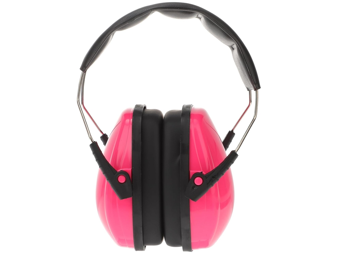 Fones De Ouvido Com Cancelamento De Ruído Rosa Para Meninos E Meninas Com Faixa De Cabeça Ajustável Em Abs.