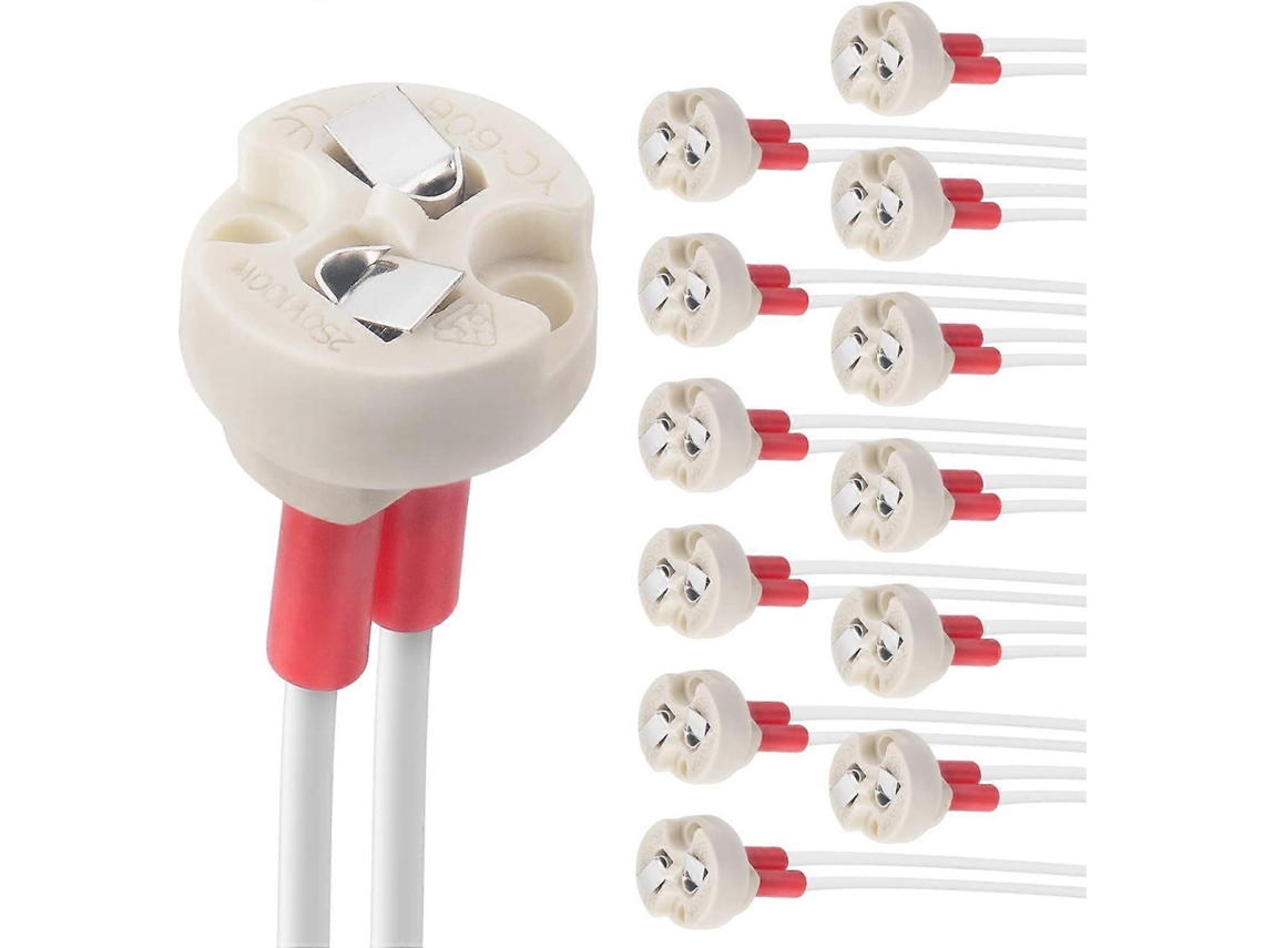 Rebe suporte de Lâmpada de Cerâmica com Base Bipin G4 G6.35 Gy6.35 Gx5.3 Gz4 Mr11 Mr16 para Lâmpadas Led Halógenas (12pcs)