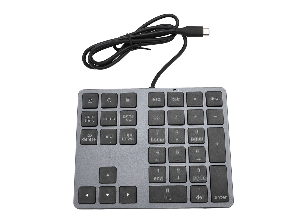 Teclado Numérico Com Fio 34 Teclas Usb C Hub