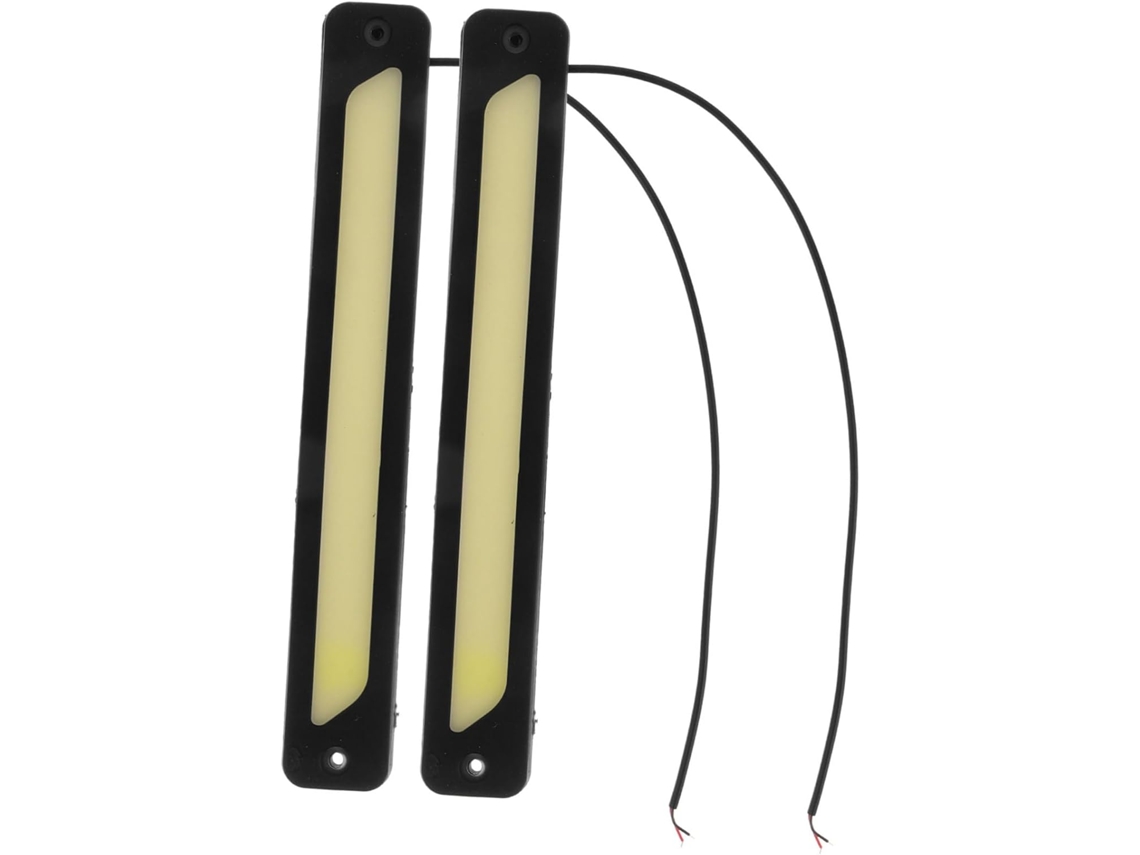 Conjunto De 2 Luzes Diurnas Led Pretas Ajustáveis Em Silicone Para Carro, Alto Brilho, À Prova D Água Ip65 Para Uso Em