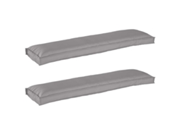 Vidaxl Conjunto De Almofadas Para Palete 2 Unid. Tecido Oxford Cinzeto