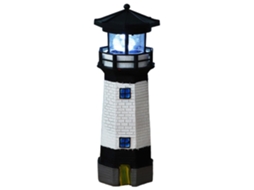 Lâmpada Solar Led Farol Jardim Ornamento Resina
