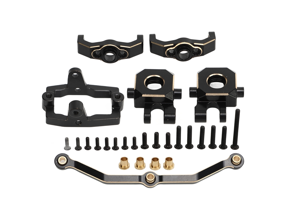 Kit De Copa De Direção Rc De Latão Preto Ouro Para Traxxas 1/18 Trx4m - Durável E Estiloso