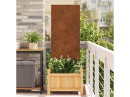 Vidaxl Tela De Privacidade Para Jardim Ferro Enferrujado 50 X 140 Cm