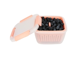 2026 recipiente de Armazenamento de Alimentos com Tampa Hermética Transparente 50 Oz Rosa 2 Peças