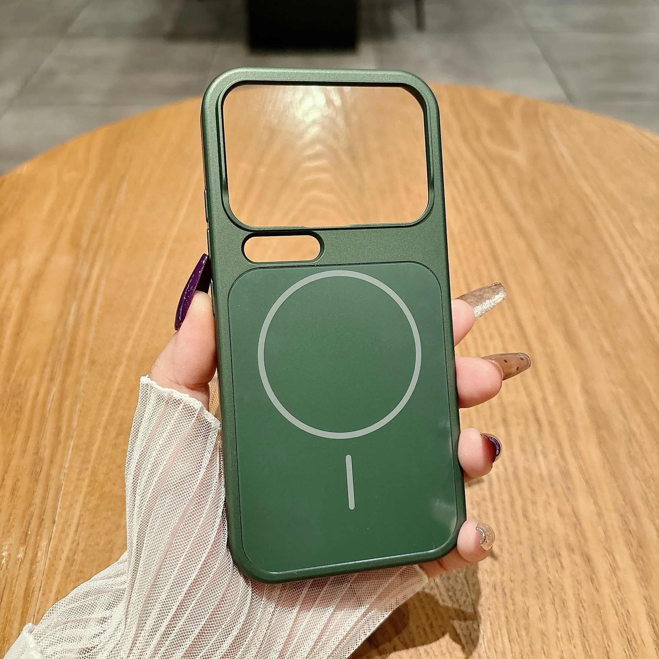 Capa Protetora Resistente A Impactos E Arranhões Para Carregamento Sem Fio (verde Xiaomi 17 Pro).