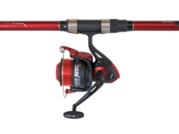 Conjunto Surfcasting LINEAEFFE Cana Red Devil 4.20M E Carreto Red Devil 80