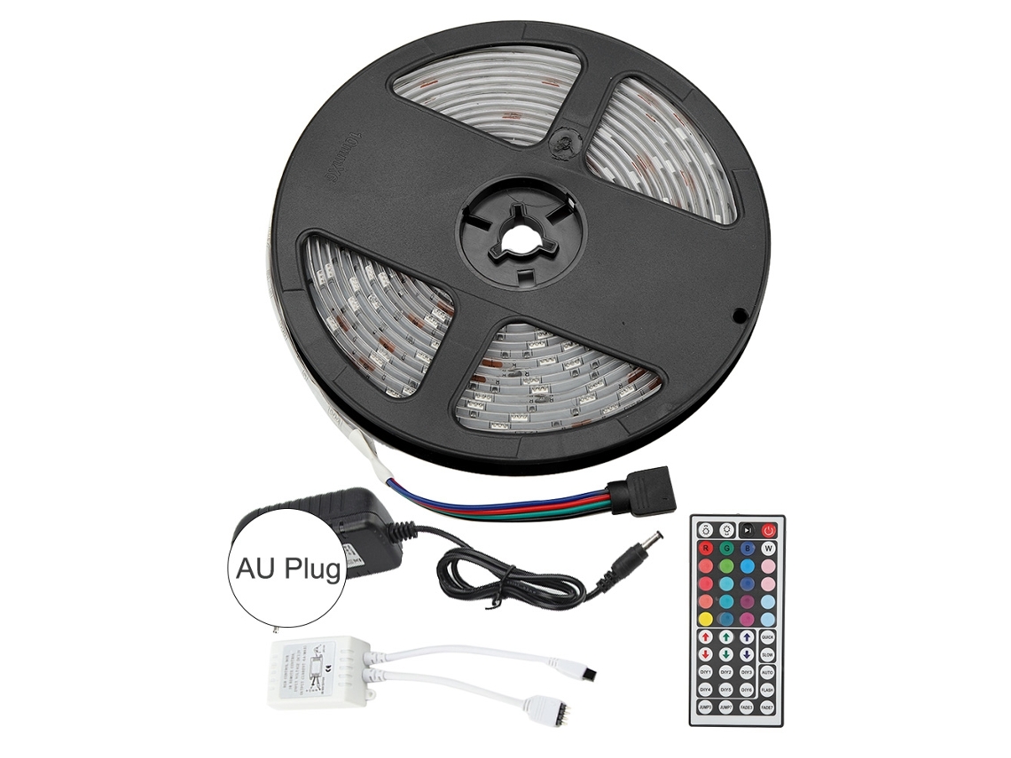 Fita de Led Rgb Colorida 5m 150led, Impermeável, para Casa e Bar, com Controle Remoto