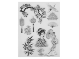 Carimbos transparentes para artesanato, carimbos para cartões de felicitação e envelopes.