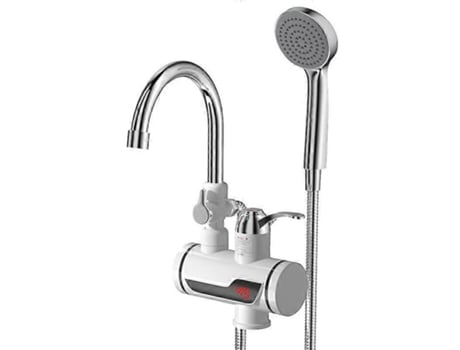 Torneira Iso De Água Quente Elétrica Entrada Na Bancada Com Lcd 3kw 3000w Clickonit