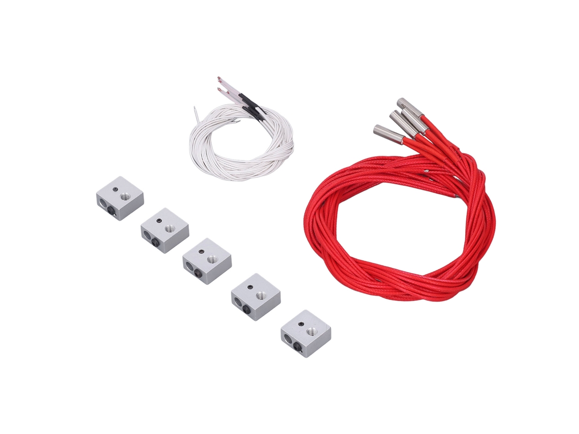 5 Conjuntos De Bloco Aquecedor Termistor Ntc 3950 100k Acessório Para Impressora 3d Mk7 Mk8