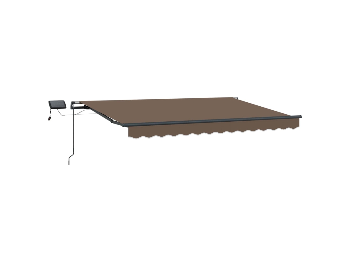 Conjunto 1 Toldo Retrátil Vidaxl Castanho-acinzentado Tecido (600 × 300 Cm)