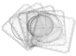 Conjunto de réguas multifuncionais Totority em PVC para desenvolvimento e funções matemáticas, leves e duráveis, adequadas para