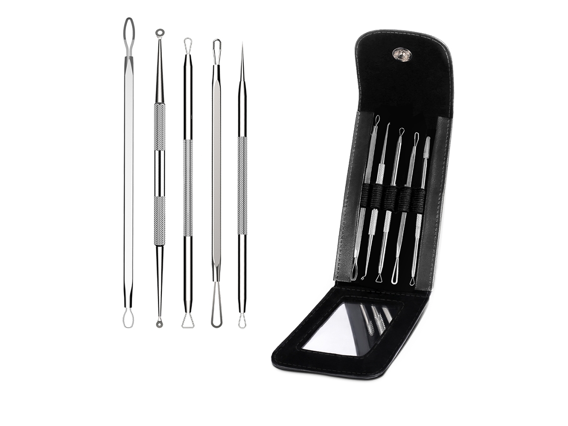 Kit Removente De Pretéis Aço Inox Com Caixa E Espelho Qualidade